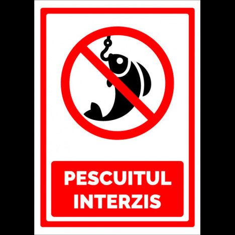 Semn de pescuitul interzis